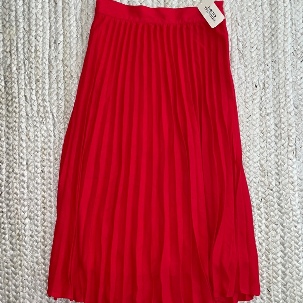 Knee length red skirt NWT